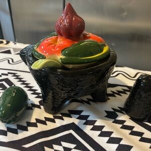 Colorful Ceramic Salsa Bowl Set